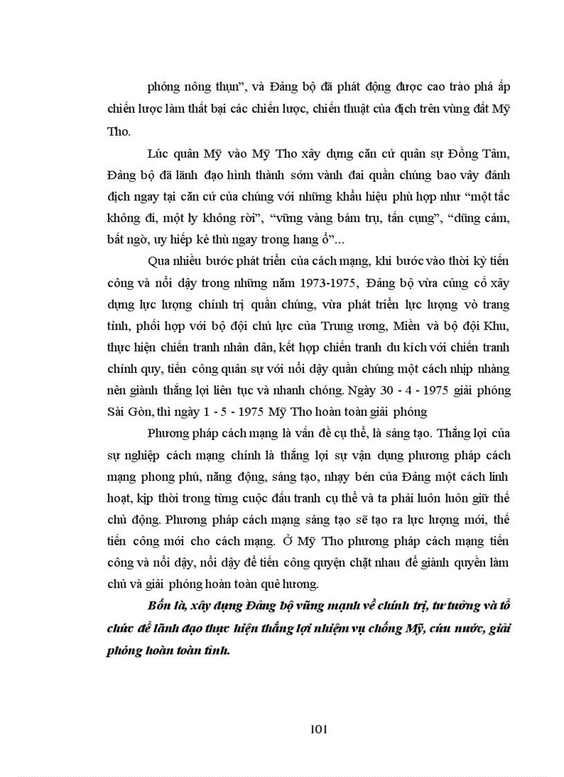 image for page Đảng bộ tỉnh mỹ tho lãnh đạo quân dân tiến công và nổi dậy giải phóng toàn tỉnh từ 1973 đến 1975