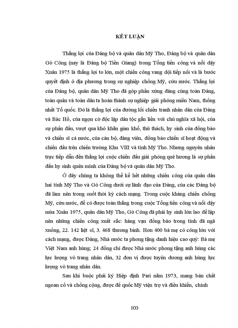image for page Đảng bộ tỉnh mỹ tho lãnh đạo quân dân tiến công và nổi dậy giải phóng toàn tỉnh từ 1973 đến 1975