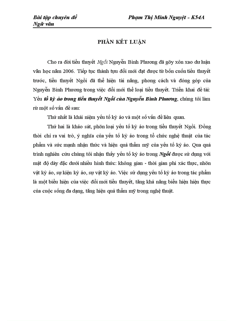 image for page Yếu tố kỳ ảo trong tiểu thuyết Ngồi của Nguyễn Bình Phương