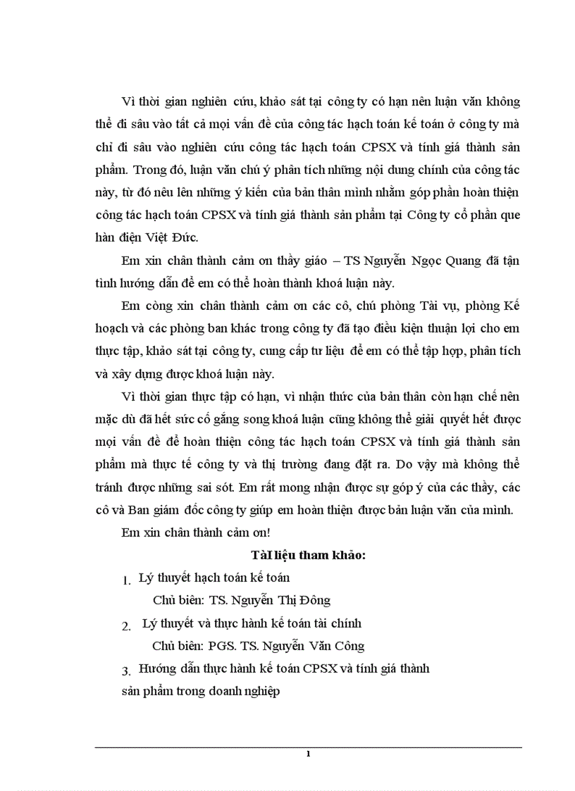 image for page Hoàn thiện hạch toán chi phí sản xuất và tính giá thành sản phẩm tại Công ty cổ phần que hàn điện Việt Đức 1
