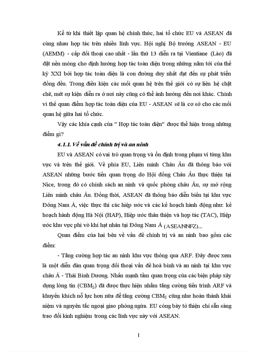 image for page Bước phát triển trong quan hệ EU ASEAN 1