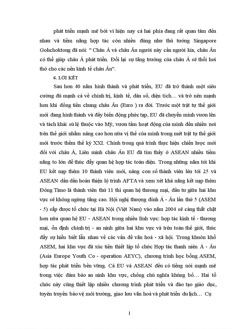 image for page Bước phát triển trong quan hệ EU ASEAN 1