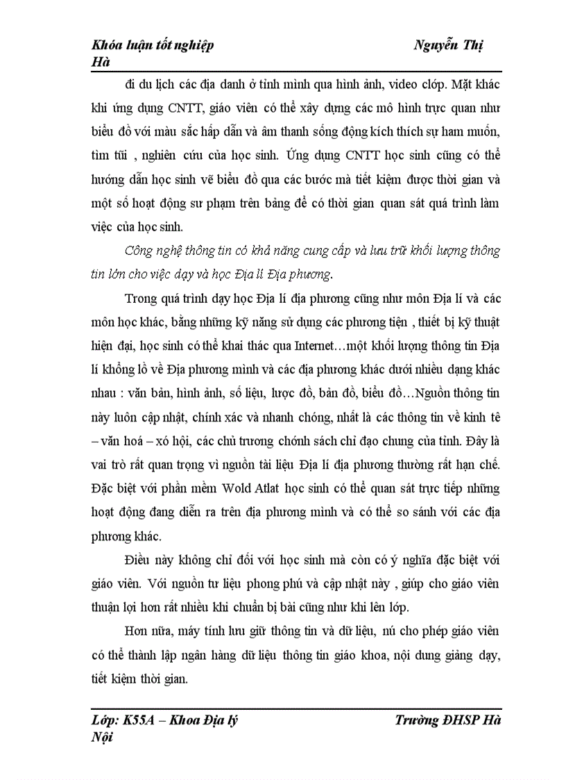 image for page Ứng dụng công nghệ thông tin trong dạy học Địa lí địa phương tỉnh Hải Dương 1