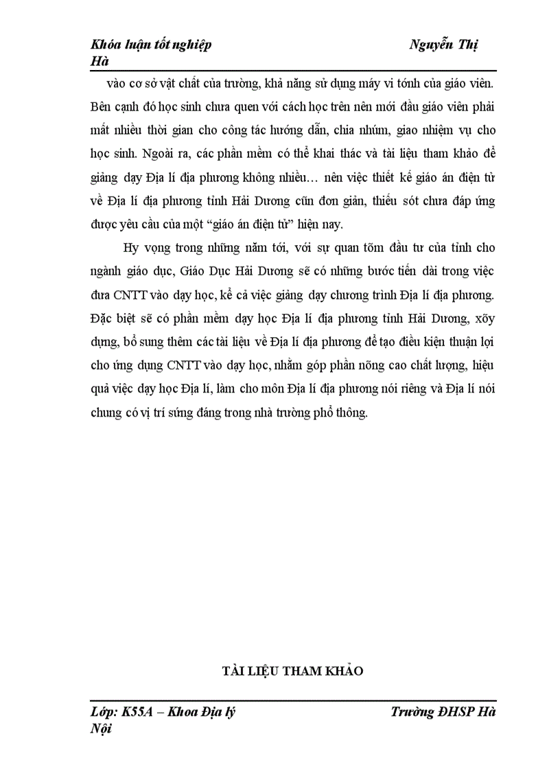 image for page Ứng dụng công nghệ thông tin trong dạy học Địa lí địa phương tỉnh Hải Dương 1