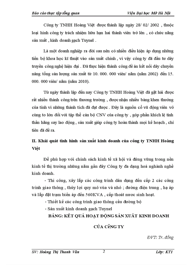 image for page Tổ chức sản xuất và kết cấu sản xuất của công ty TNHH Hoàng Việt