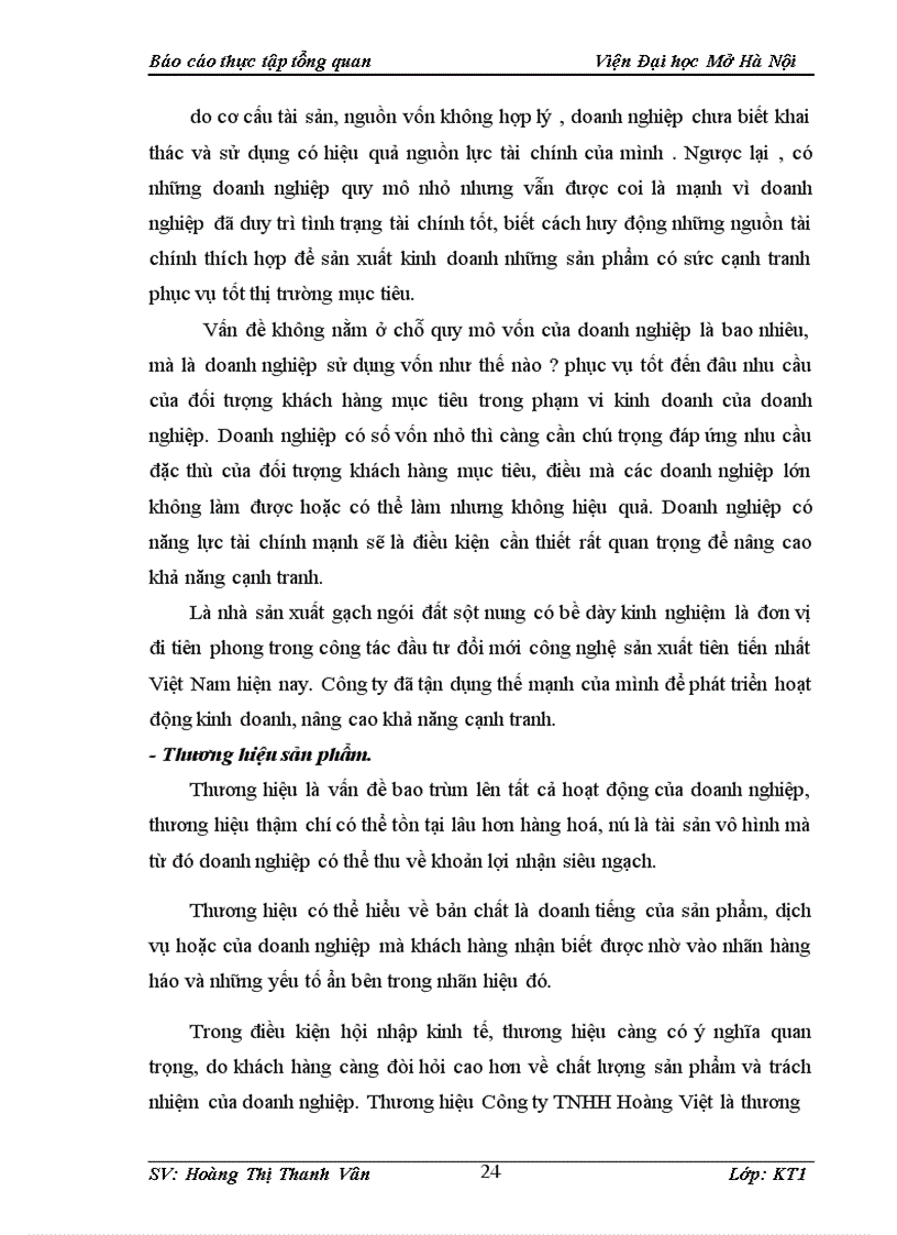 image for page Tổ chức sản xuất và kết cấu sản xuất của công ty TNHH Hoàng Việt