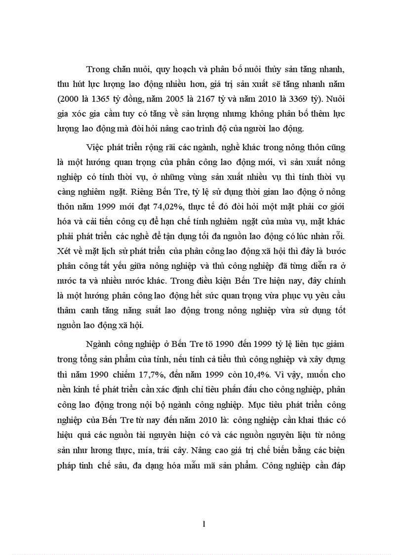 image for page Phân công lao động xã hội theo hướng hình thành và hoàn thiện cơ cấu kinh tế nông công nghiệp dịch vụ ở tỉnh Bến Tre 2000 2010