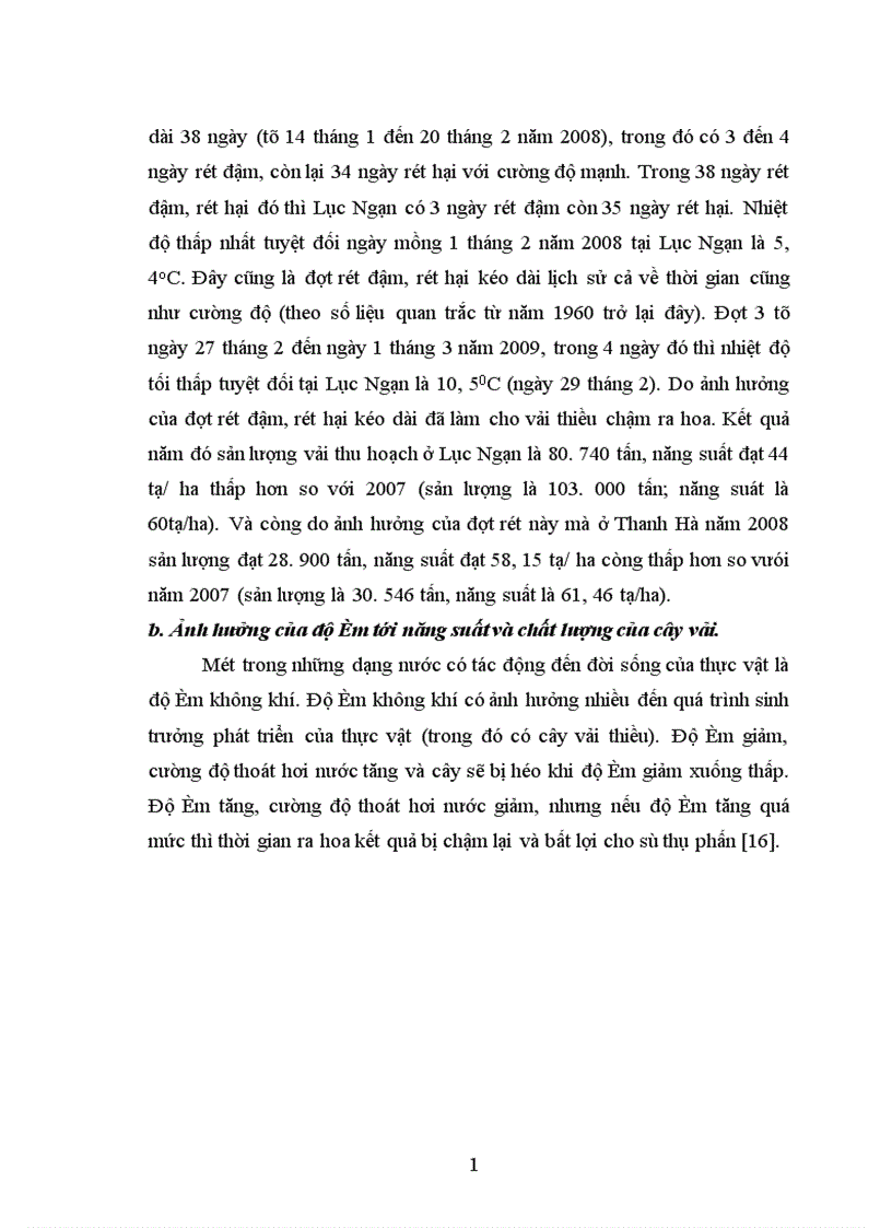 image for page Nghiên cứu ảnh hưởng của một số nhân tố sinh thái tới năng suất và chất lượng của cây vải thiều litchichinensis Sonn