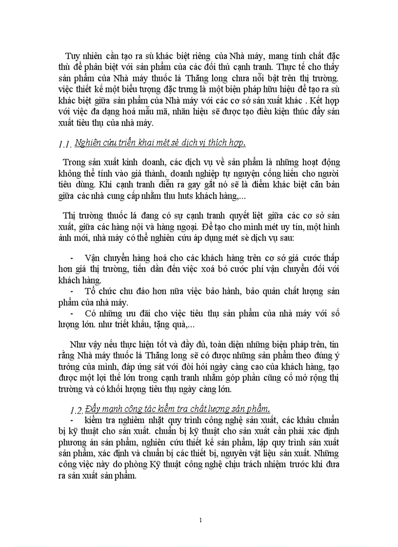 image for page Một số giải pháp nhằm góp phần hoàn thiện chiến lược sản phẩm ở nhà máy thuốc lá Thăng long