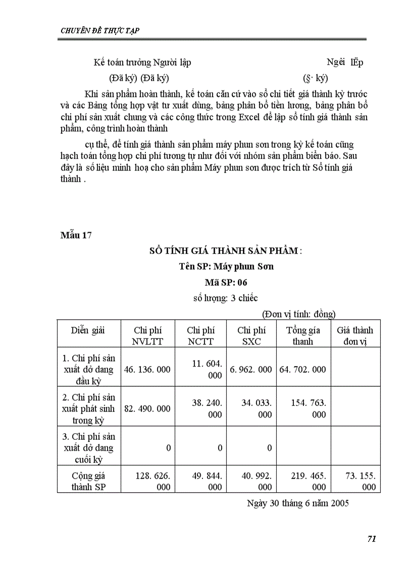 image for page Kế toán chi phí sản xuất và tính giá thành sản phẩm tại Công ty Cơ khí và sửa chữa công trình cầu đường bộ II 1