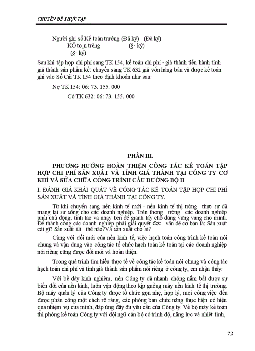 image for page Kế toán chi phí sản xuất và tính giá thành sản phẩm tại Công ty Cơ khí và sửa chữa công trình cầu đường bộ II 1