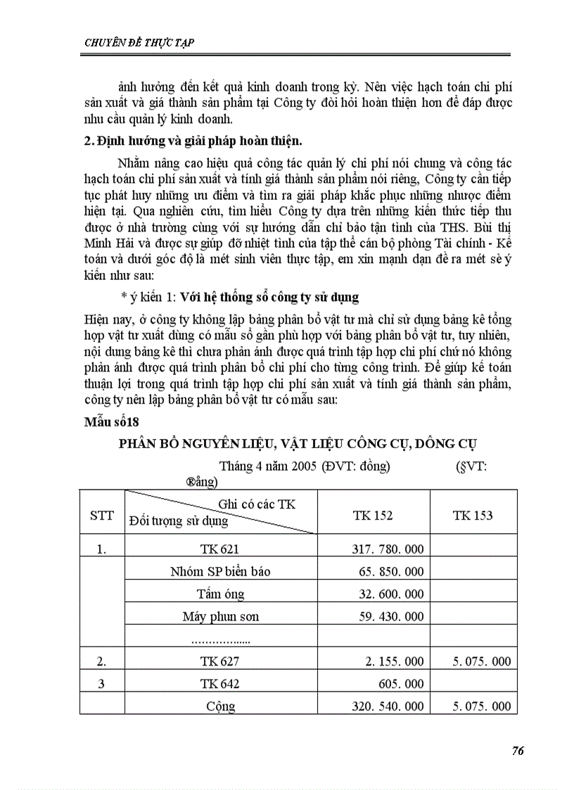 image for page Kế toán chi phí sản xuất và tính giá thành sản phẩm tại Công ty Cơ khí và sửa chữa công trình cầu đường bộ II 1