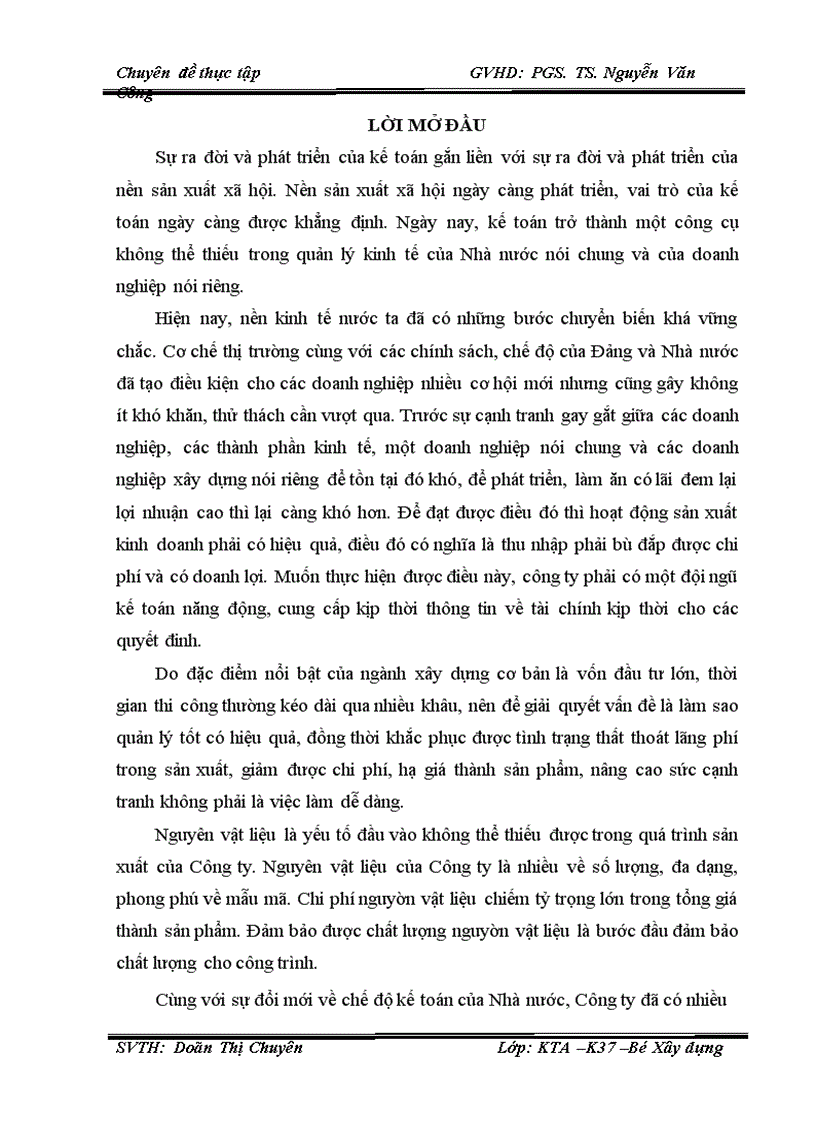 image for page Hoàn thiện kế toán nguyên vật liệu tại Công ty cổ phần Tư vấn Xây dựng Bạch Đằng 1