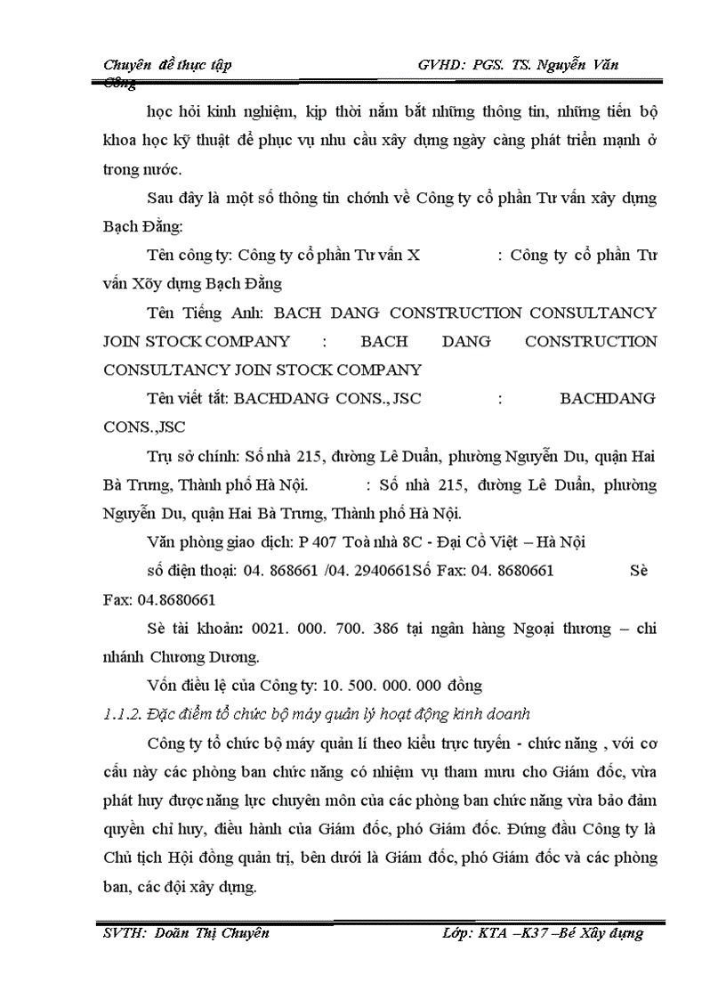 image for page Hoàn thiện kế toán nguyên vật liệu tại Công ty cổ phần Tư vấn Xây dựng Bạch Đằng 1