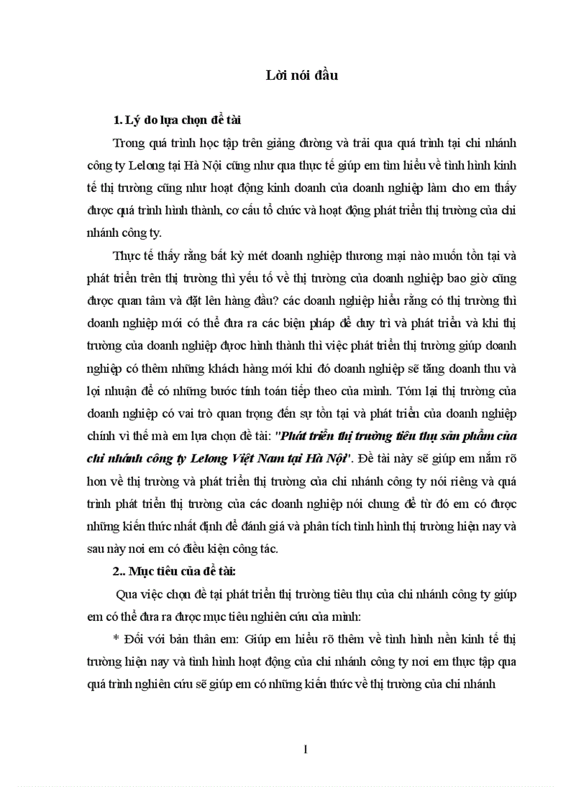 image for page Phát triển thị trường tiêu thụ sản phẩm của chi nhánh công ty Lelong Việt Nam tại Hà Nội 1