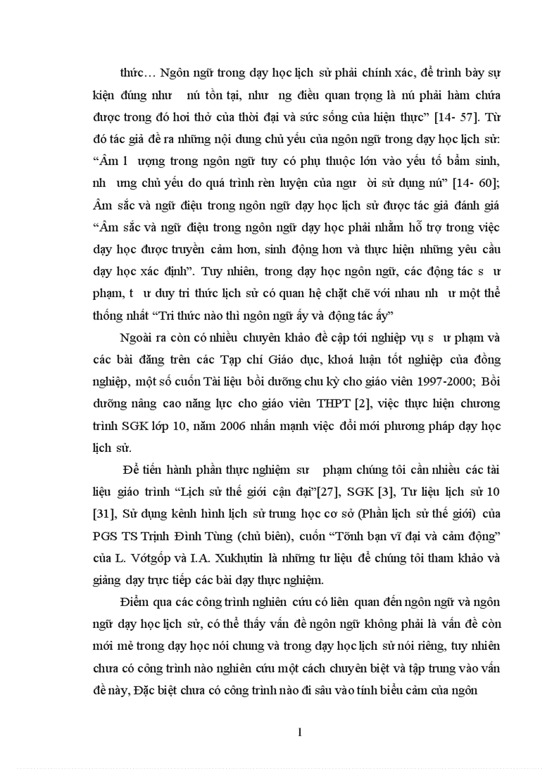 image for page Một số biện pháp sư phạm nhằm nâng cao tính biểu cảm của ngôn ngữ trong dạy học lịch sử ở trường THPT vận dụng qua chương trình lớp 10 chương trình chuẩn 1