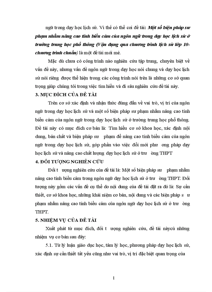 image for page Một số biện pháp sư phạm nhằm nâng cao tính biểu cảm của ngôn ngữ trong dạy học lịch sử ở trường THPT vận dụng qua chương trình lớp 10 chương trình chuẩn 1