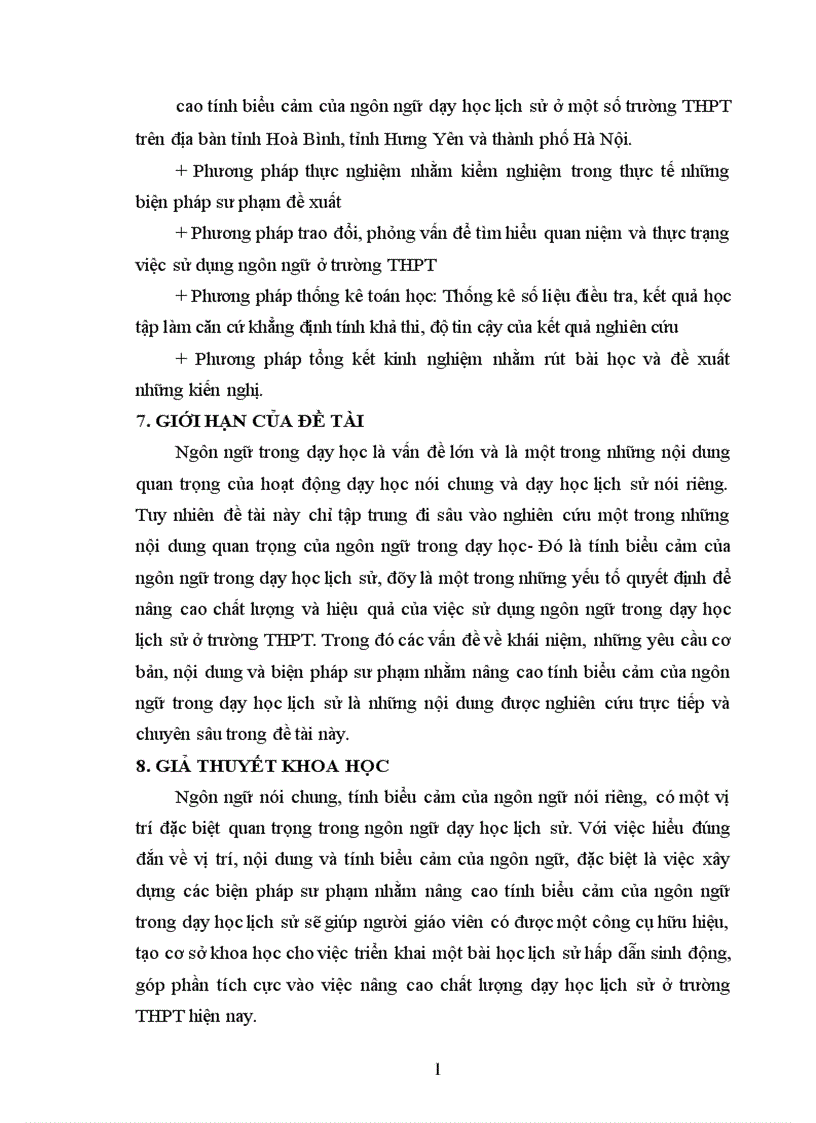 image for page Một số biện pháp sư phạm nhằm nâng cao tính biểu cảm của ngôn ngữ trong dạy học lịch sử ở trường THPT vận dụng qua chương trình lớp 10 chương trình chuẩn 1