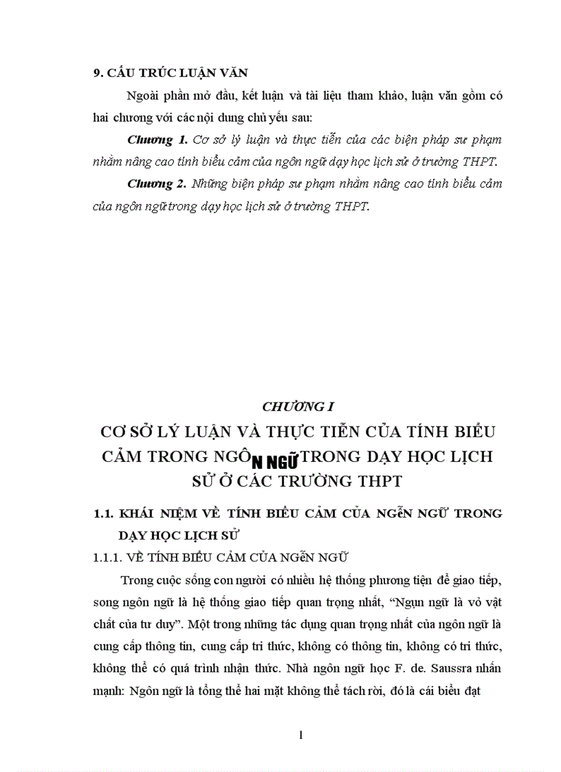 image for page Một số biện pháp sư phạm nhằm nâng cao tính biểu cảm của ngôn ngữ trong dạy học lịch sử ở trường THPT vận dụng qua chương trình lớp 10 chương trình chuẩn 1
