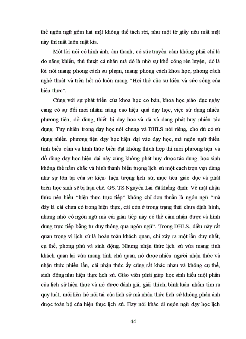 image for page Một số biện pháp sư phạm nhằm nâng cao tính biểu cảm của ngôn ngữ trong dạy học lịch sử ở trường THPT vận dụng qua chương trình lớp 10 chương trình chuẩn 1