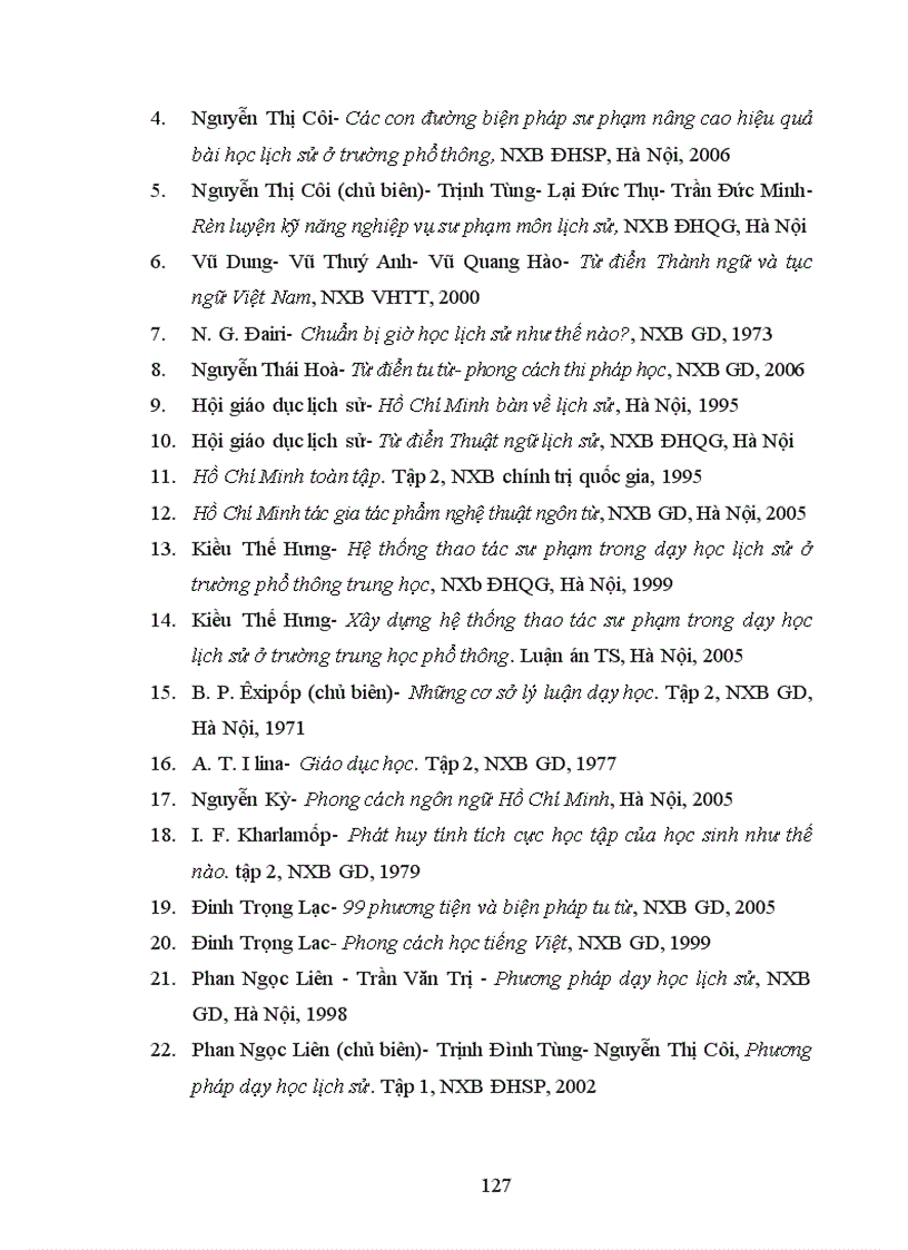 image for page Một số biện pháp sư phạm nhằm nâng cao tính biểu cảm của ngôn ngữ trong dạy học lịch sử ở trường THPT vận dụng qua chương trình lớp 10 chương trình chuẩn 1