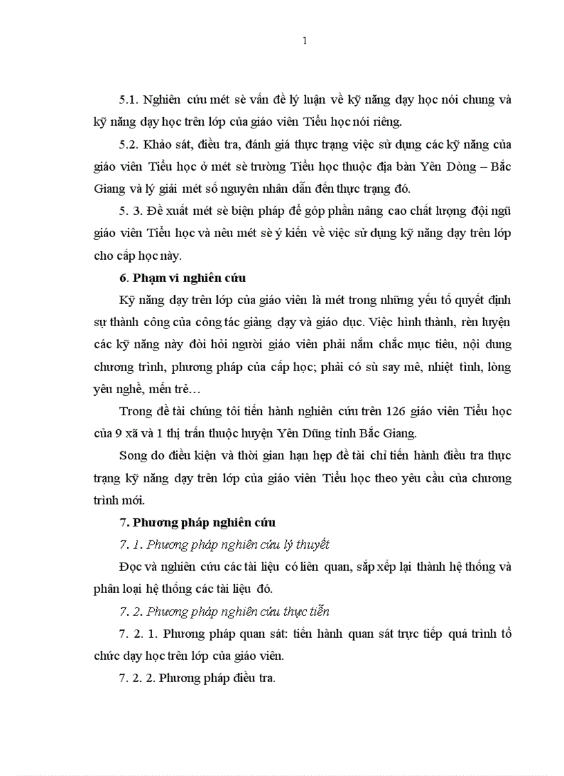 image for page Thực trạng kỹ năng dạy học trên lớp của giáo viên Tiểu học Yên Dũng Bắc Giang theo yêu cầu của chương trình mới