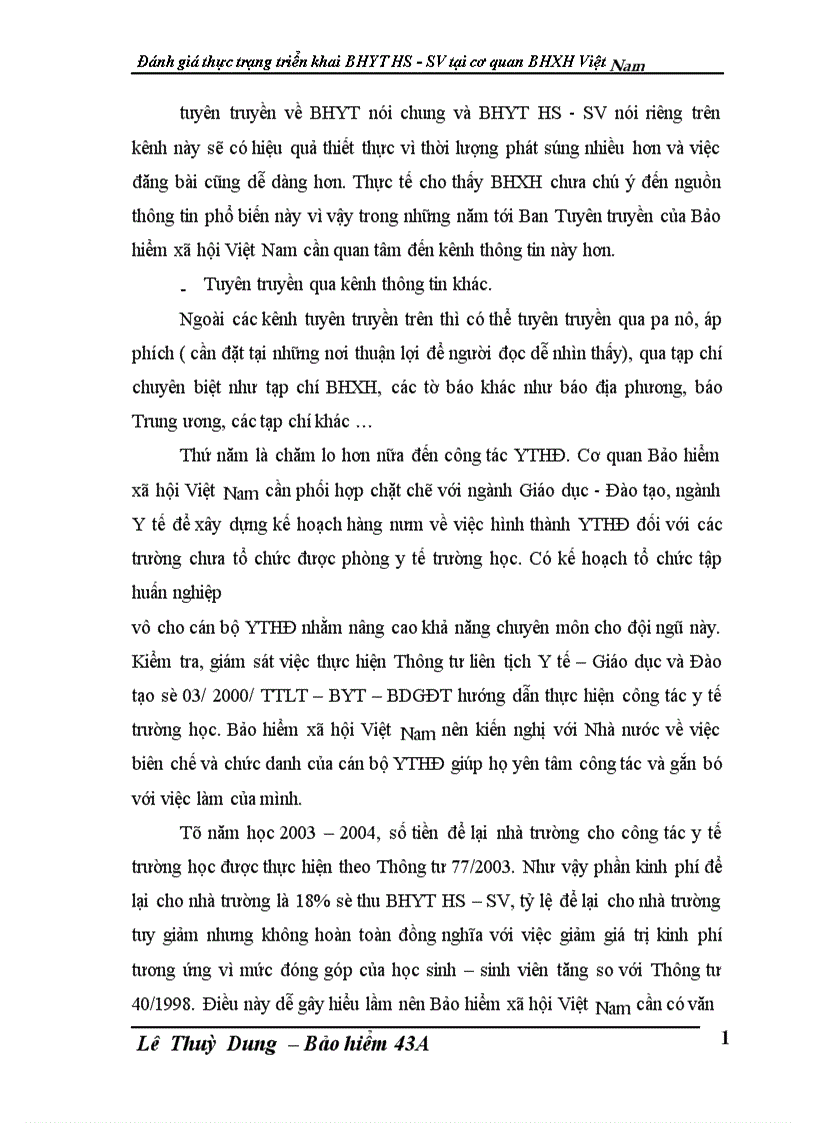 image for page Đánh giá thực trạng triển khai BHYT HS SV tại cơ quan Bảo hiểm xã hội Việt Nam 1