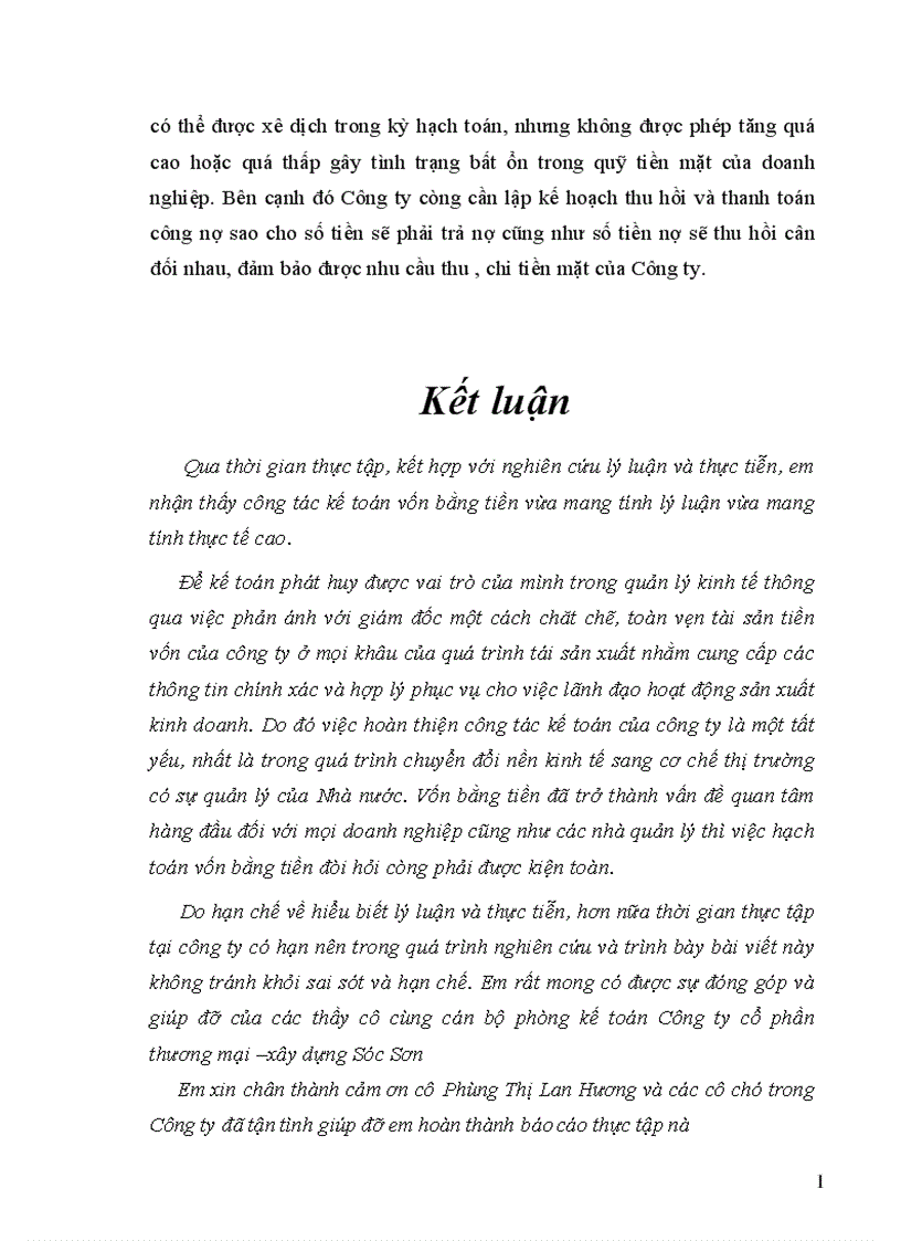 image for page Hạch toán kế toán vốn bằng tiền tại công ty cổ phân thương mại xây dựng Sóc Sơn 1