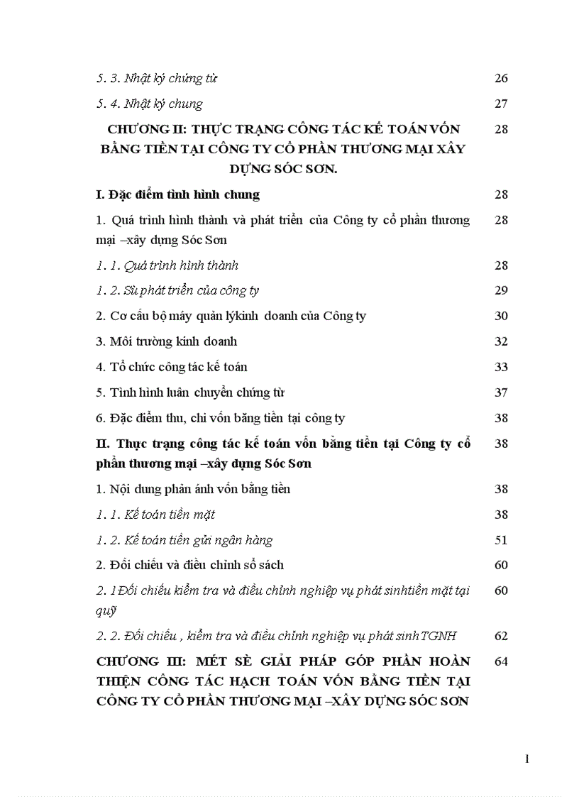image for page Hạch toán kế toán vốn bằng tiền tại công ty cổ phân thương mại xây dựng Sóc Sơn 1