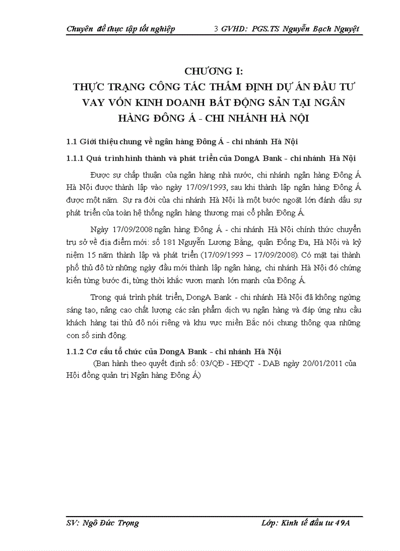 image for page Hoàn thiện công tác thẩm định dự án đầu tư vay vốn kinh doanh bất động sản tại ngân hàng Đông Á chi nhánh Hà Nội 1