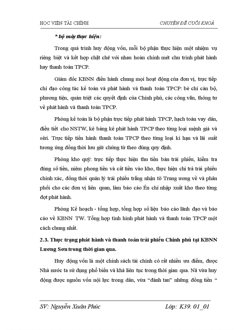 image for page Một số giải pháp nhằm hoàn thiện công tác huy động vốn thông qua phát hành trái phiếu Chính phủ tại KBNN huyện Lương Sơn