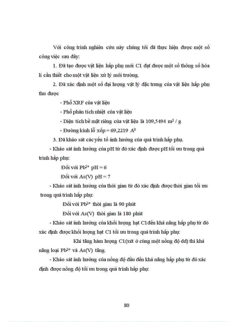 image for page Nghiên cứu một số tính chất hóa lý về hấp phụ của hạt hấp phụ chế tạo từ bùn đỏ