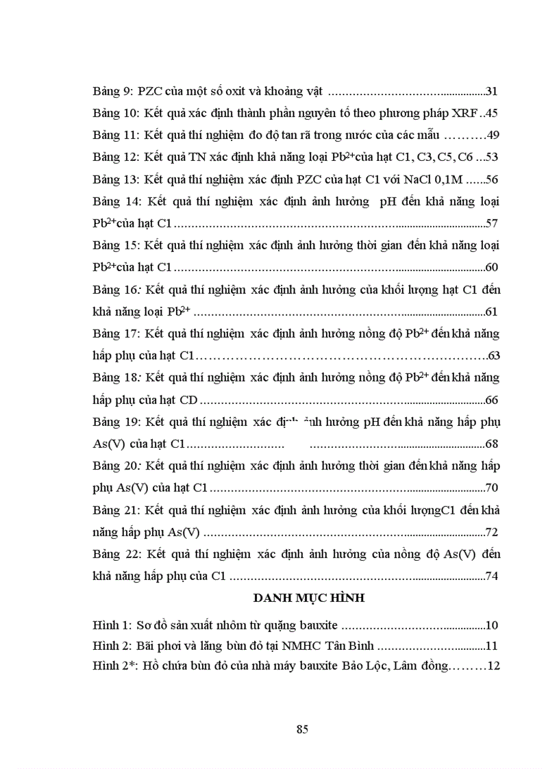 image for page Nghiên cứu một số tính chất hóa lý về hấp phụ của hạt hấp phụ chế tạo từ bùn đỏ