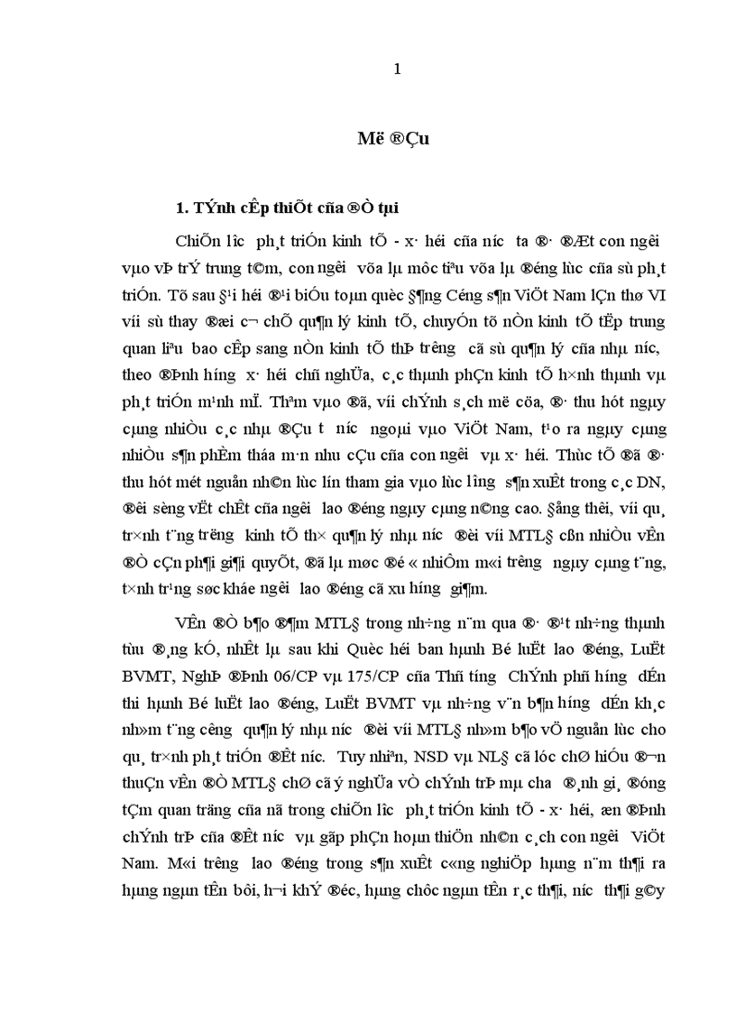 image for page Đánh giá thực trạng tình hình MTLĐ không an toàn ở Việt Nam và đề xuất các giải pháp tổng quát xử lý ô nhiễm nhằm cải thiện điều kiện làm việc cho NLĐ