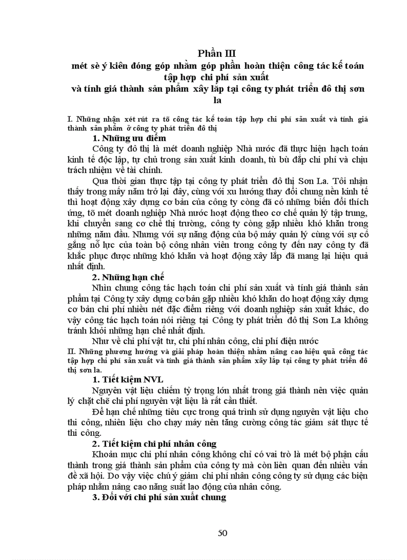 image for page Công tác tập hợp chi phí sản xuất tính giá thành sản phẩm xây lặp tại công ty phát triển đô thị Sơn La 1