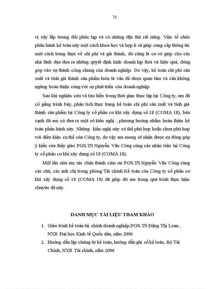 image for page Hoàn thiện kế toán chi phí sản xuất và tính giá thành sản phẩm xây lắp tại Công ty cổ phần cơ khí xây dựng số 18 COMA 18 1