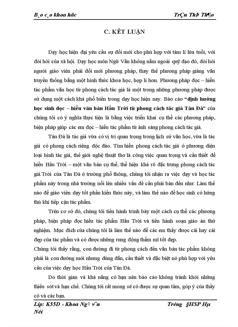 image for page Những phương pháp biện pháp hướng dẫn học sinh đọc hiểu tác phẩm Hầu Trời từ phong cách tác giả Tản Đà