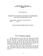 Nghiên cứu dạy học giải quyết vấn đề trong dạy học môn Đạo đức lớp 4