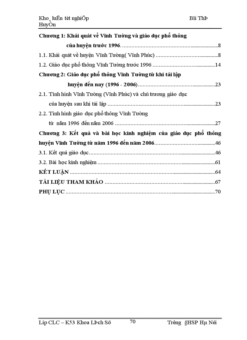 image for page Giáo dục phổ thông huyện Vĩnh Tường Vĩnh Phúc từ khi tái lập đến nay 1996 2006 1