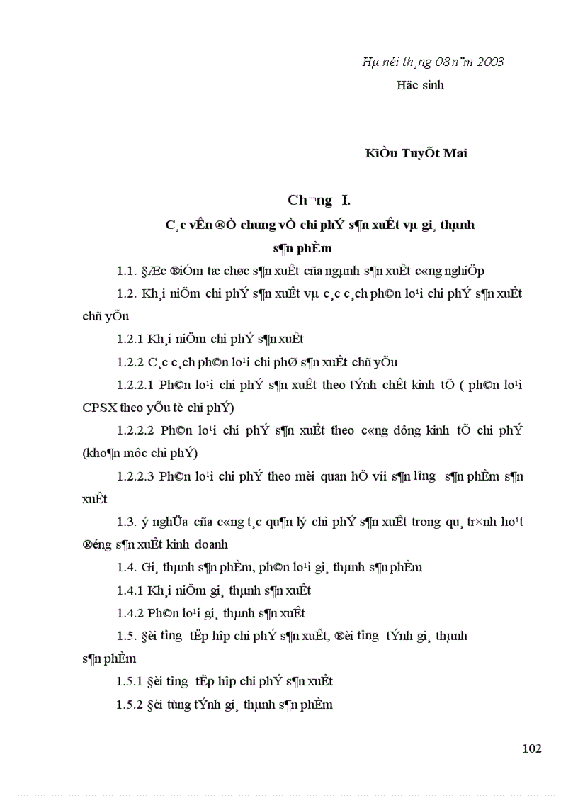 image for page Kế toán chi phí sản xuất và tính giá thành sản phẩm tại Công ty Bình Minh 1