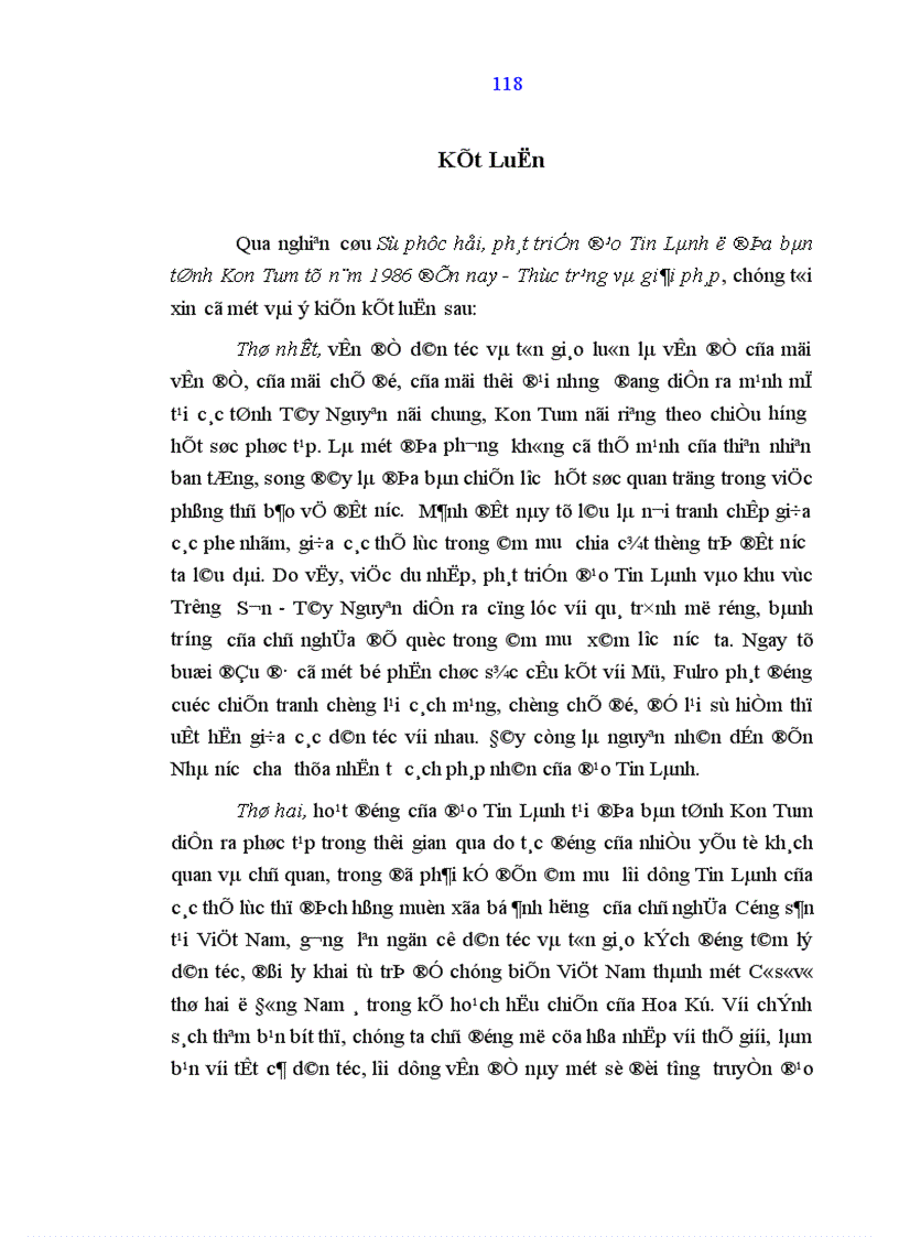 image for page Sự phục hồi phát triển đạo Tin Lành ở địa bàn tỉnh Kon Tum từ năm 1986 đến nay Thực trạng và giải pháp 1
