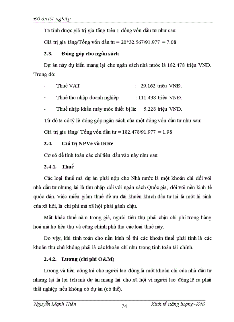 image for page Phân tích đánh giá hiệu quả dự án đầu tư xây dựng trạm biến áp 110kV Mỹ Đình 1