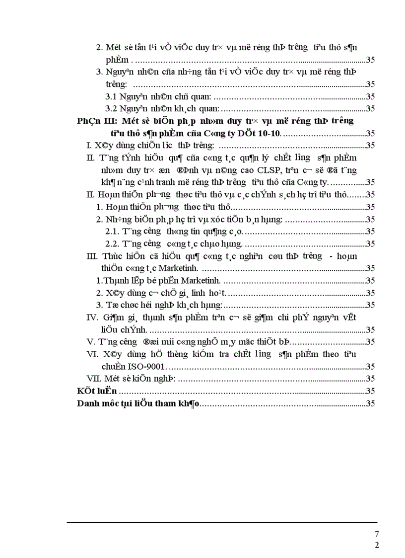 image for page Một số biện pháp nhằm duy trì và mở rộng thị trường tiêu thụ sản phẩm tại Công ty cổ phần Dệt 10 10