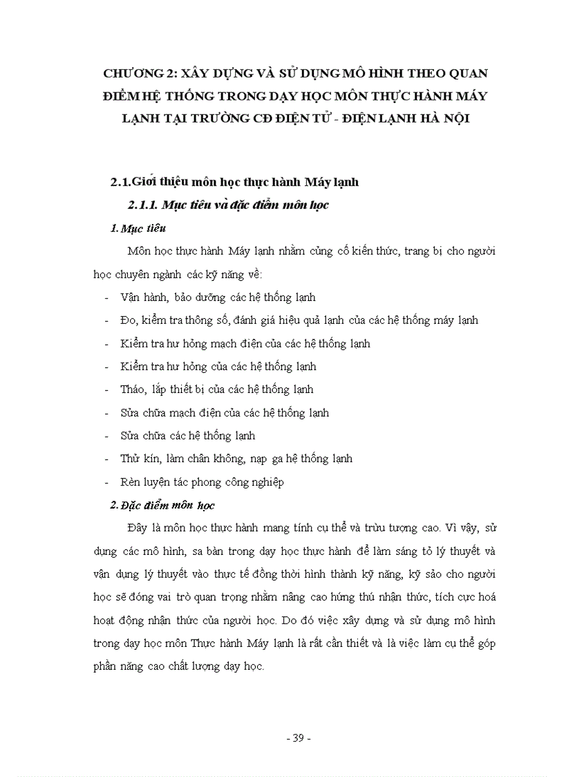 image for page Xây dựng và sử dụng mô hình theo quan điểm hệ thống kỹ thuật trong dạy học môn Thực hành Máy lạnh tại Trường CĐ Điện tử Điện lạnh Hà Nội