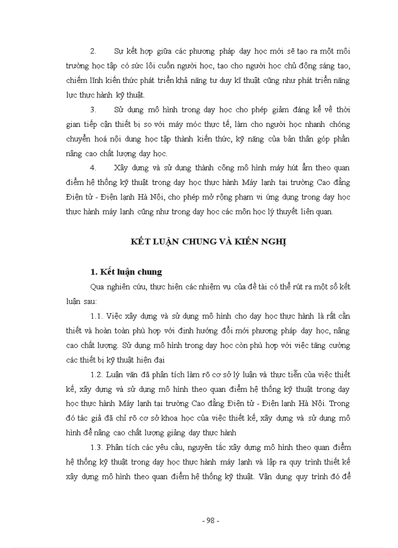 image for page Xây dựng và sử dụng mô hình theo quan điểm hệ thống kỹ thuật trong dạy học môn Thực hành Máy lạnh tại Trường CĐ Điện tử Điện lạnh Hà Nội