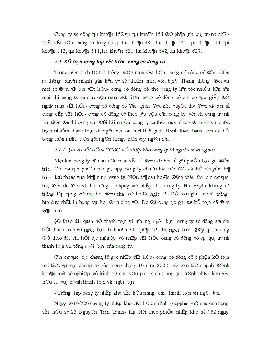 image for page Tổ chức công tác kế toán nguyên vật liệu công cụ dụng cụ ở Công ty cổ phần xây dựng Phương Nam 1