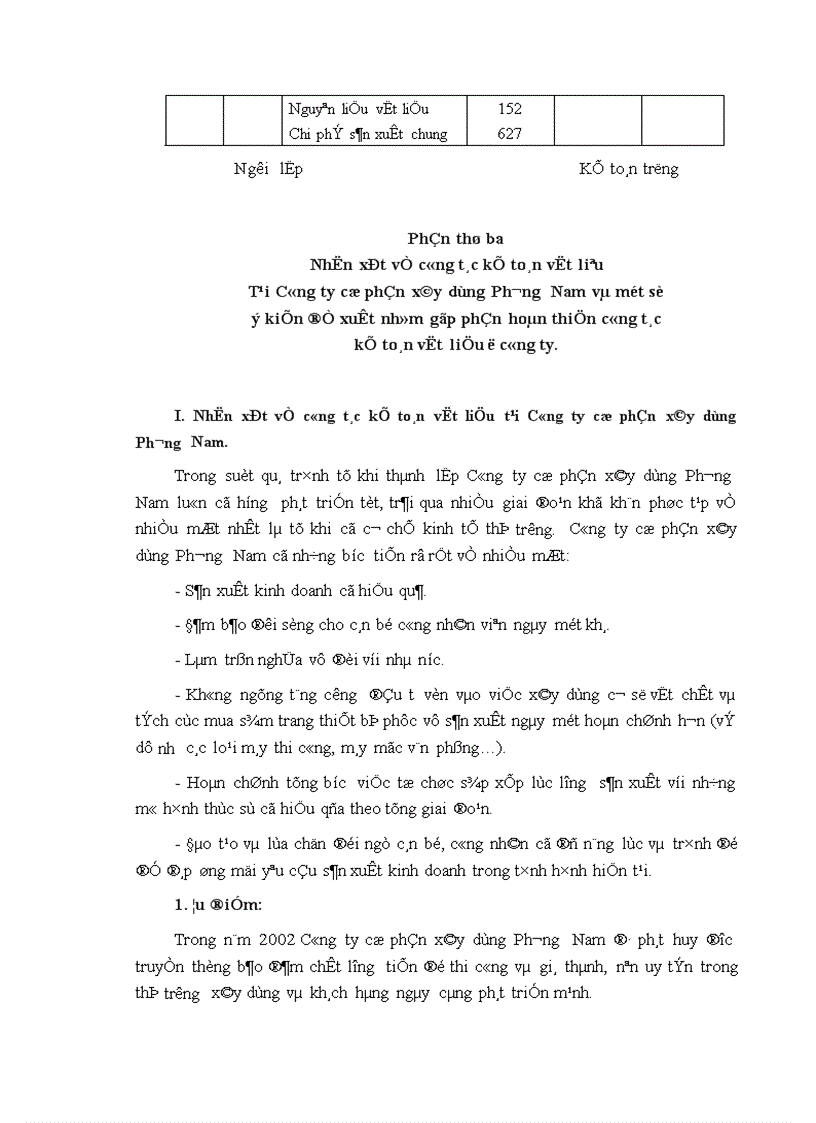 image for page Tổ chức công tác kế toán nguyên vật liệu công cụ dụng cụ ở Công ty cổ phần xây dựng Phương Nam 1