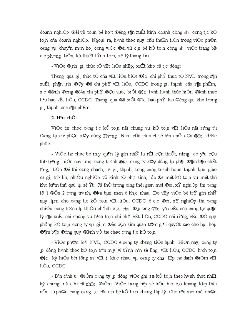 image for page Tổ chức công tác kế toán nguyên vật liệu công cụ dụng cụ ở Công ty cổ phần xây dựng Phương Nam 1