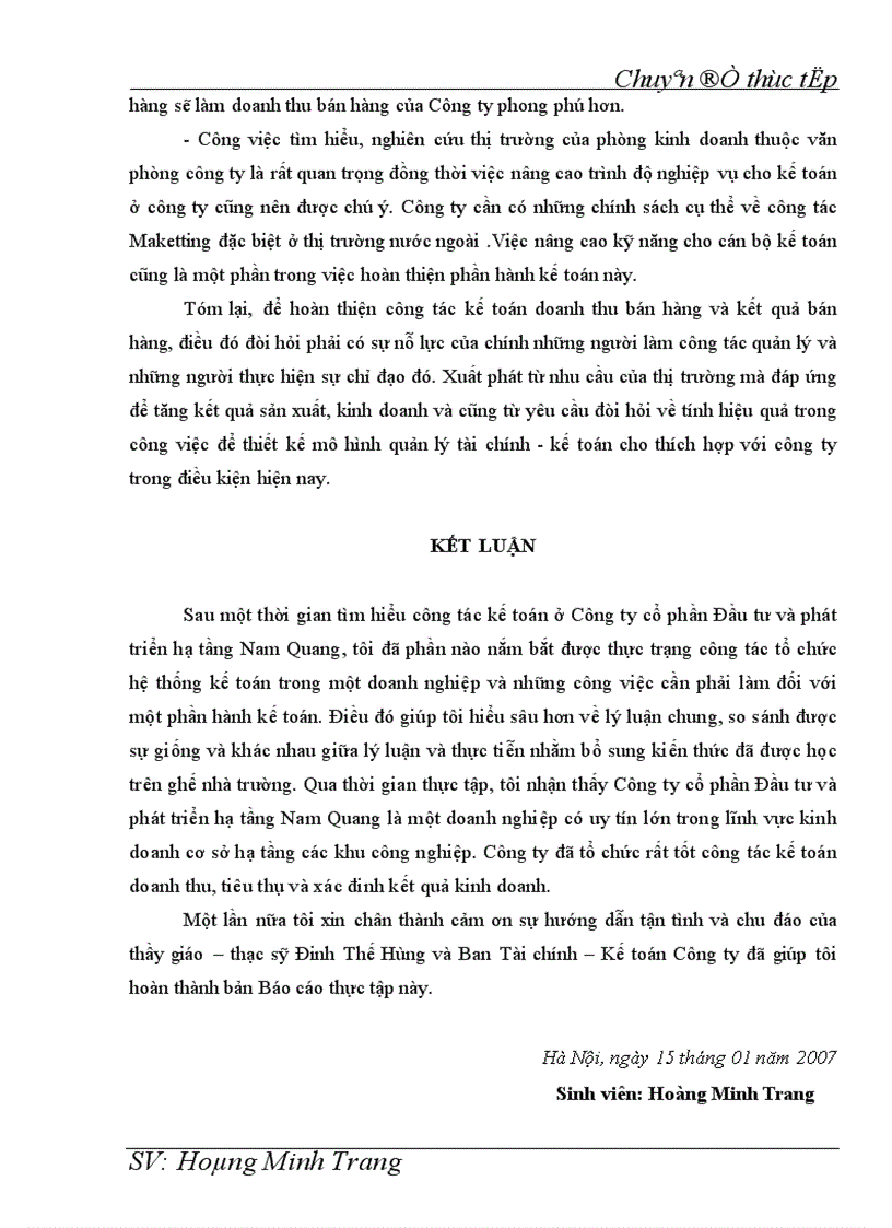 image for page Kế toán doanh thu chi phí và xác định kết quả kinh doanh tại Công ty cổ phần Đầu tư và Phát triển hạ tầng Nam Quang