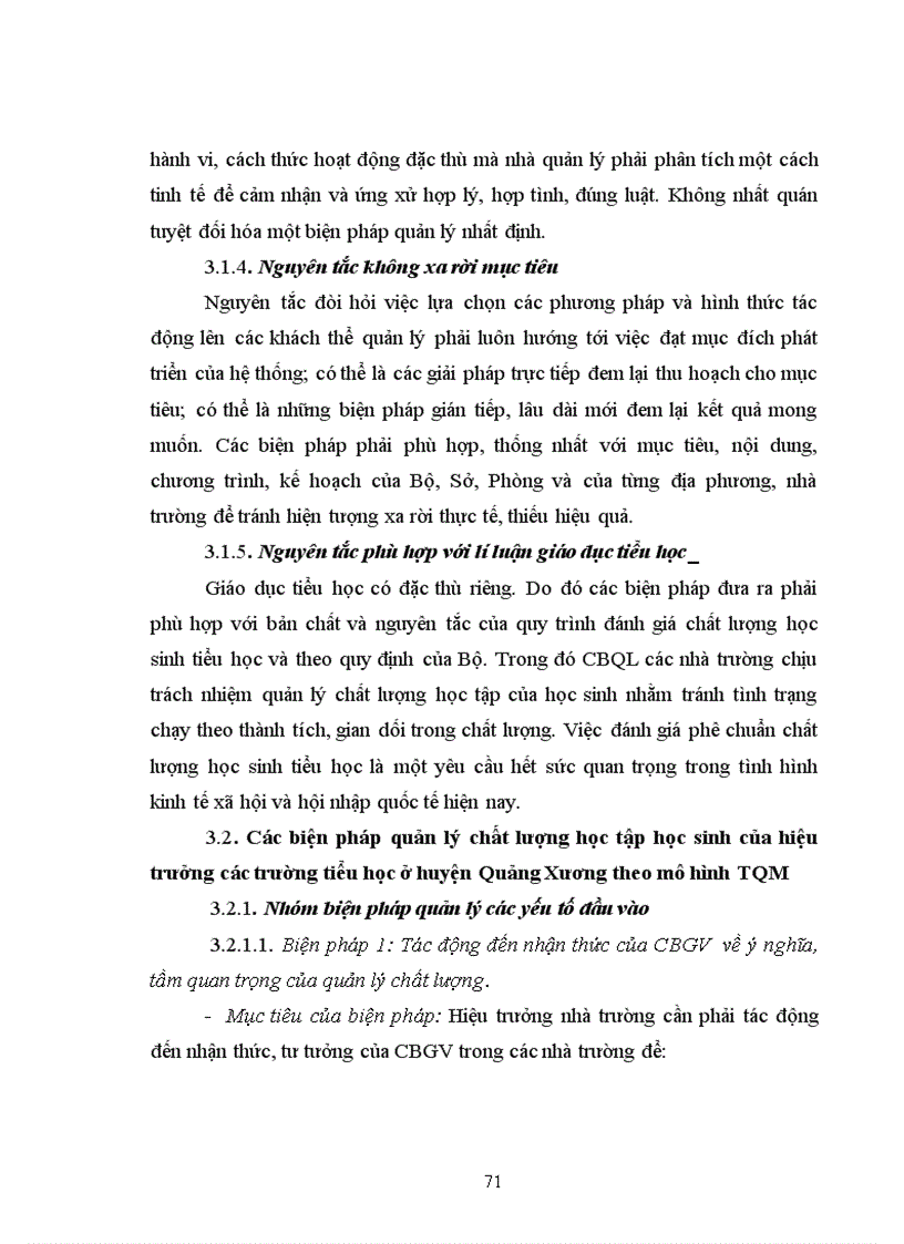 image for page Các biện pháp quản lý chất lượng học tập của học sinh tiểu học ở huyện Quảng Xương tỉnh Thanh Hóa theo mô hình quản lý chất lượng tổng thể TQM